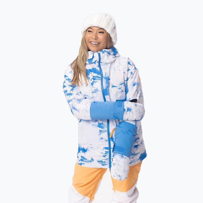Жіноча сноубордична куртка ROXY Chloe Kim лазурно-блакитні хмари 5