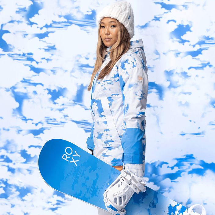 Жіноча сноубордична куртка ROXY Chloe Kim лазурно-блакитні хмари 8