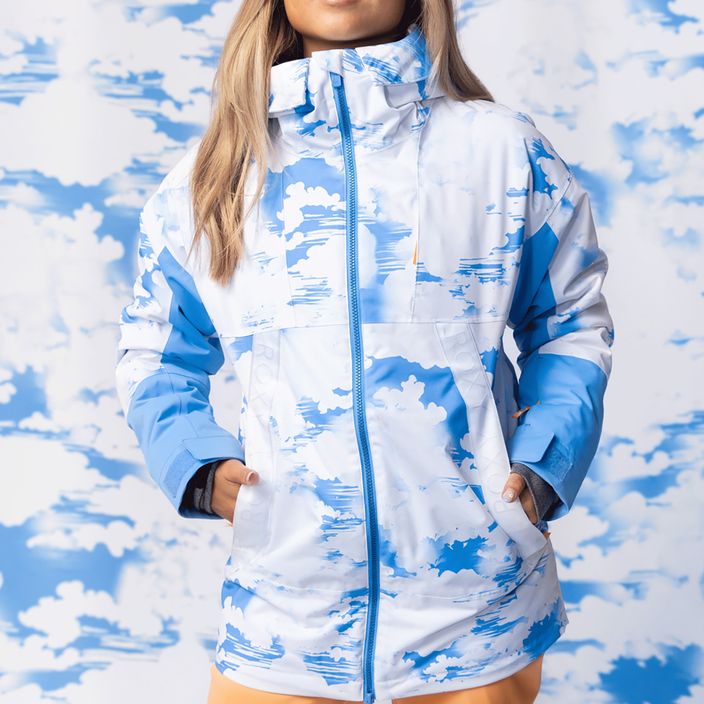 Жіноча сноубордична куртка ROXY Chloe Kim лазурно-блакитні хмари 9