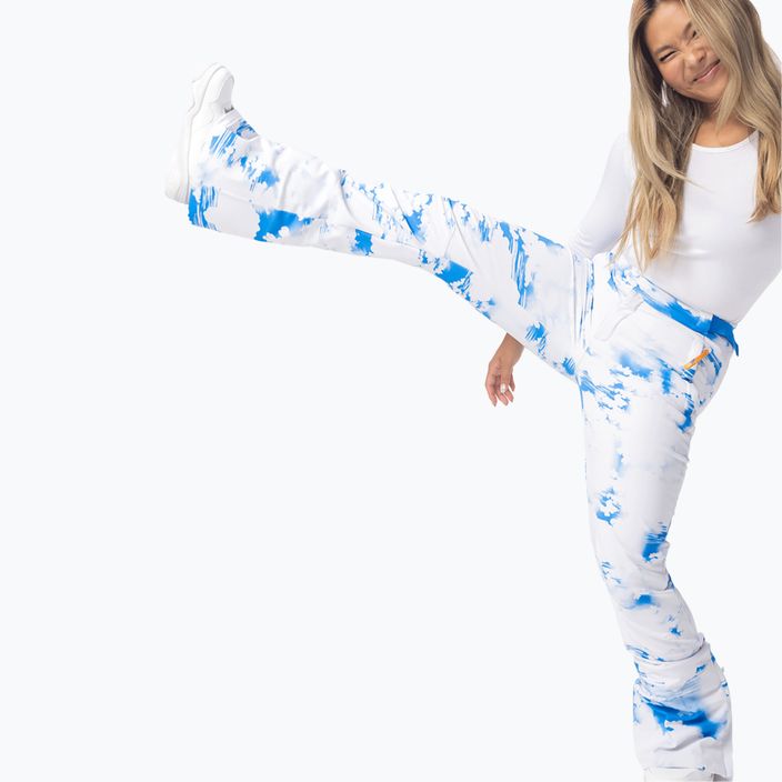 Жіночі сноубордичні штани ROXY Chloe Kim лазурно-блакитні хмари 4