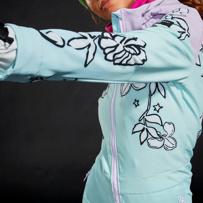 Жіночий гірськолижний костюм ROXY X Rowley Ski fair aqua лавровий квітковий 10