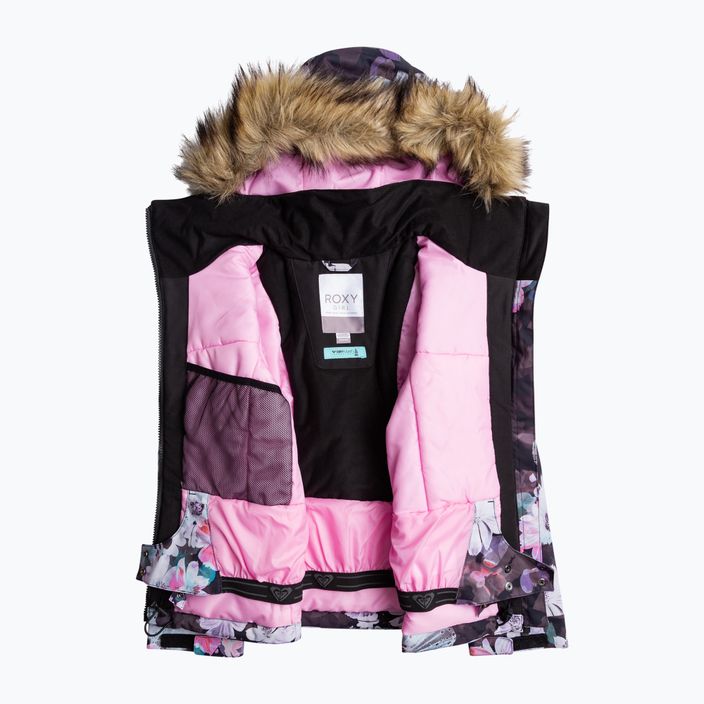Дитяча сноубордична куртка ROXY Jet Ski Girl true black blurred flower 9