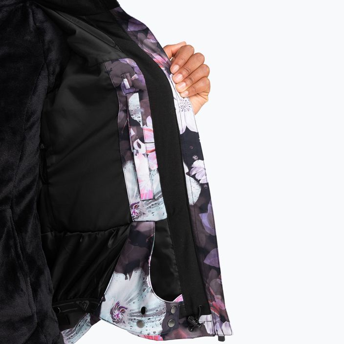 Жіноча сноубордична куртка ROXY Jet Ski true black blurred flower 7