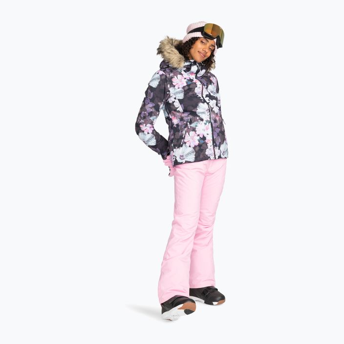 Жіноча сноубордична куртка ROXY Jet Ski true black blurred flower 9