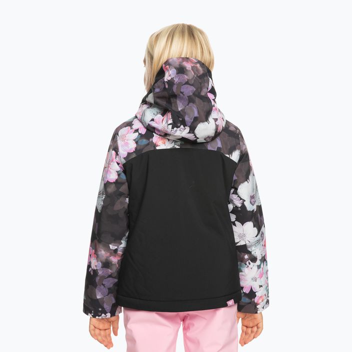 Дитяча сноубордична куртка ROXY Greywood Girl true black blurred flower 3