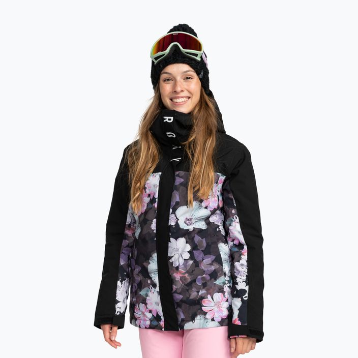 Жіноча сноубордична куртка ROXY Galaxy true black blurred flower