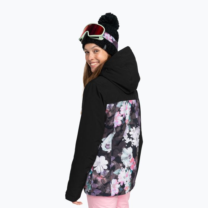 Жіноча сноубордична куртка ROXY Galaxy true black blurred flower 3