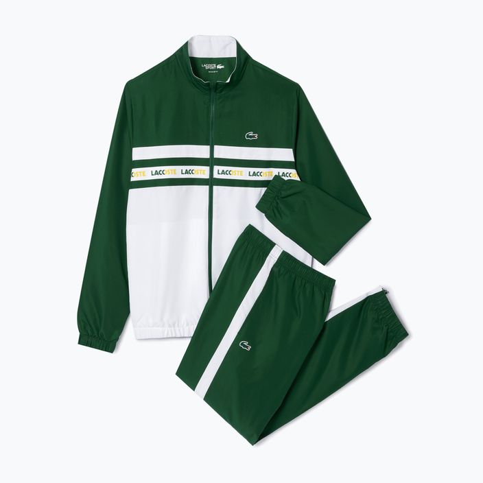 Чоловічий тенісний спортивний костюм Lacoste WH7567 зелений/білий 5