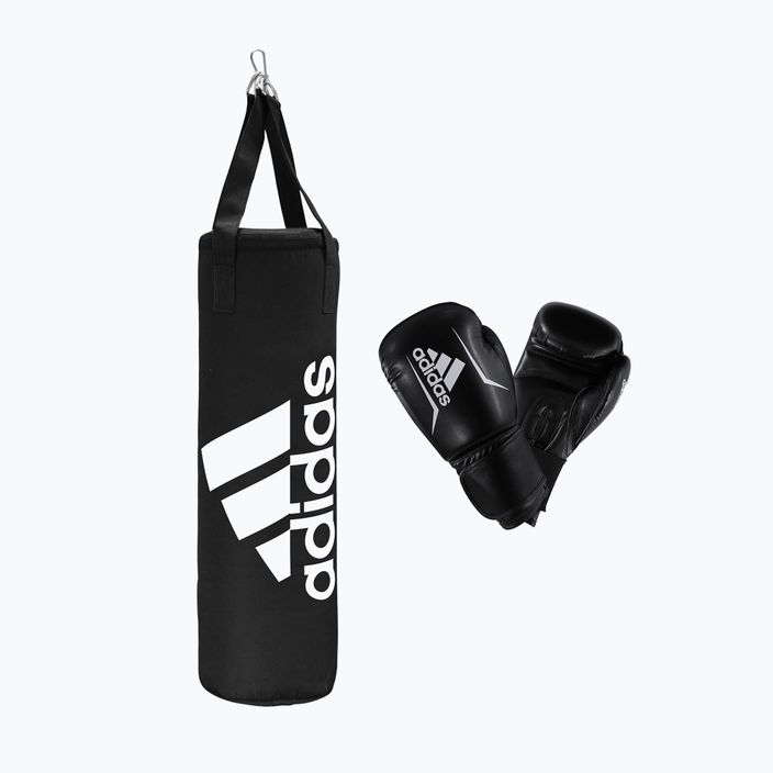 Боксерський набір дитячий adidas Youth Boxing Set мішок + рукавиці  чорно-білий ADIBPKIT10-90100