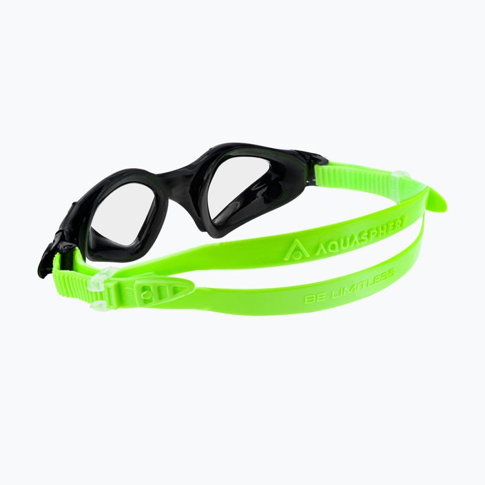 Окуляри для плавання дитячі Aquasphere Kayenne 2022 black/bright green/clear 4