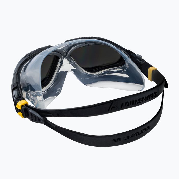 Маска для плавання Aquasphere Vista dark grey/black/mirror silver 4