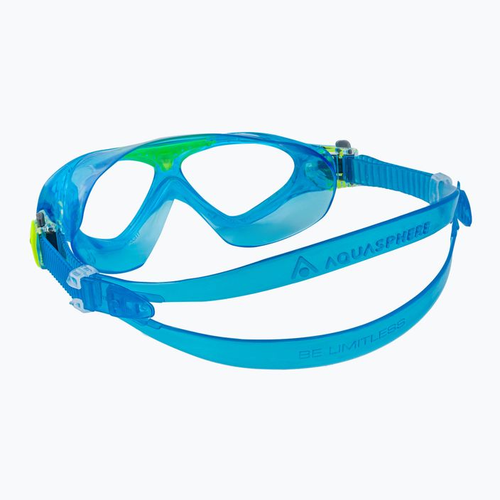 Маска для плавання дитяча Aquasphere Vista turquoise/yellow/clear 4