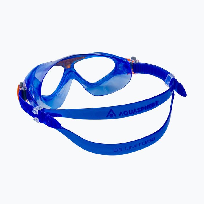 Маска для плавання дитяча Aquasphere Vista 2022 blue/orange/clear 4