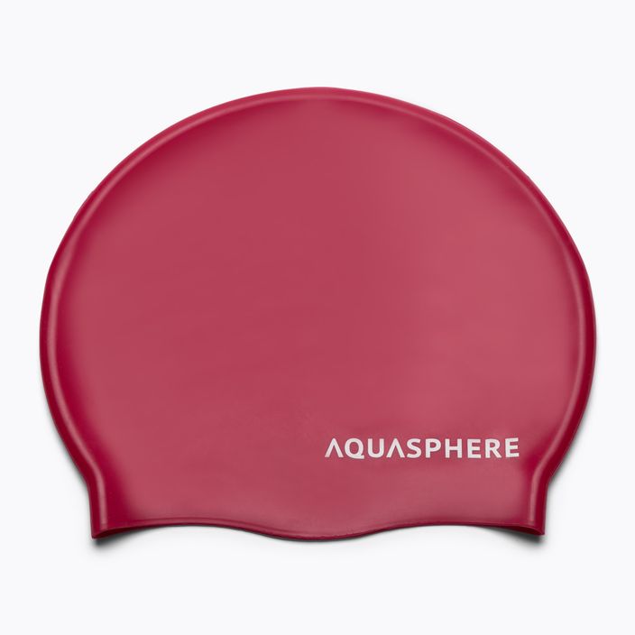 Шапочка для плавання Aquasphere Plain Silicon dark pink/white