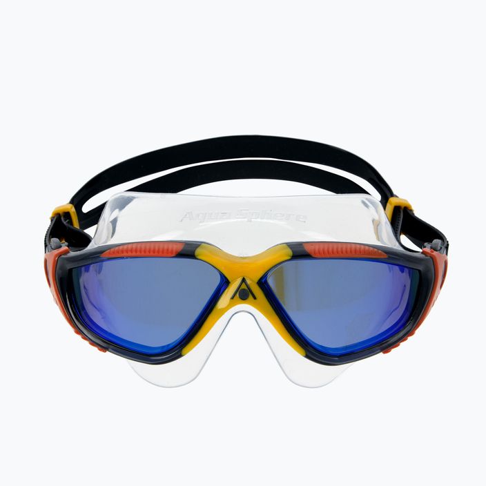 Плавальна маска Aquasphere Vista темно-сіра/помаранчева 7