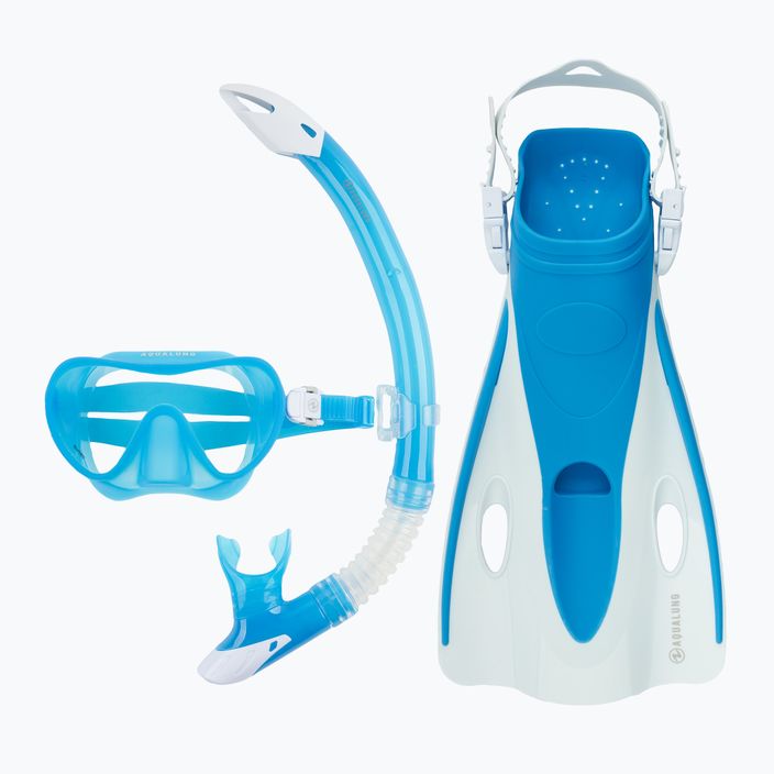 Набір для підводного плавання Aqualung Nabul маска + трубка + ласти синій/білий