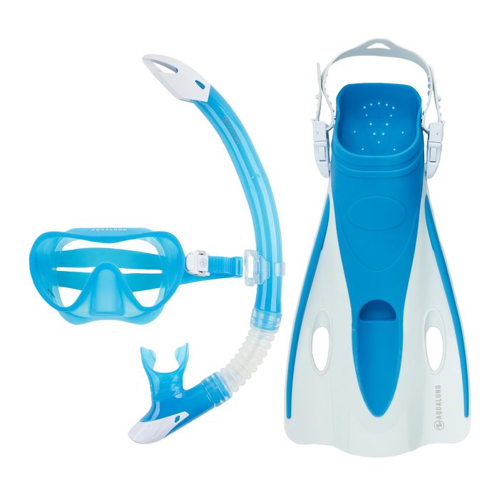 Набір для підводного плавання Aqualung Nabul маска + трубка + ласти синій/білий 2