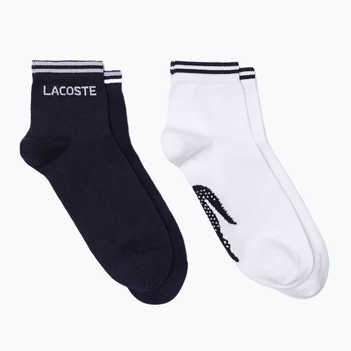 Шкарпетки тенісні чоловічі  Lacoste 2 пари синьо-білі RA4187