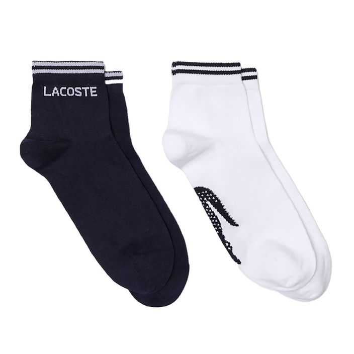 Шкарпетки тенісні чоловічі  Lacoste 2 пари синьо-білі RA4187 2