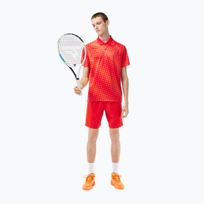 Футболка-поло тенісна чоловіча Lacoste червона DH5174 4