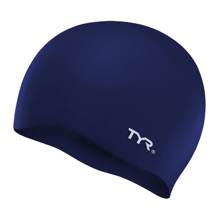 Шапочка для плавання дитяча TYR Wrinkle-Free Silicone navy 2