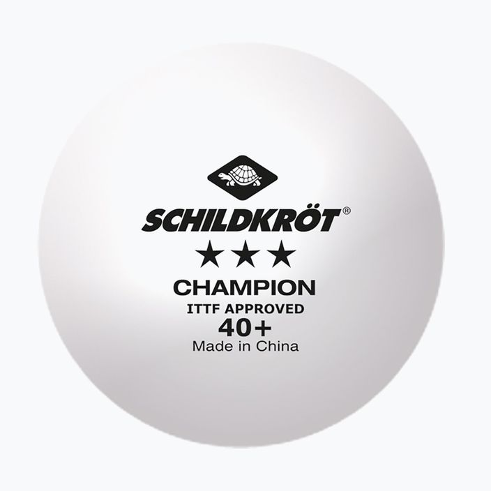 М'ячі для настільного тенісу Donic-Schildkrött 3-Star Champion ITTF Poly 40+ 3 шт. білі 608540 2