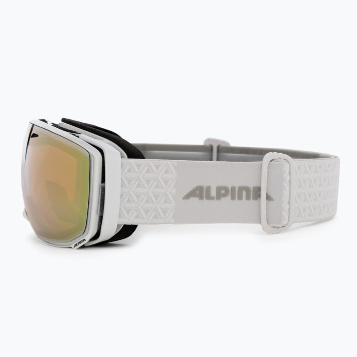 Маска лижна Alpina Estetica Q-Lite pearlwhite gloss/mandarin sph 4