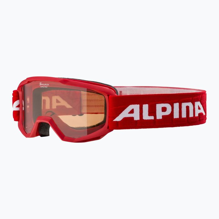 Маска лижна дитяча Alpina Piney red matt/orange 6