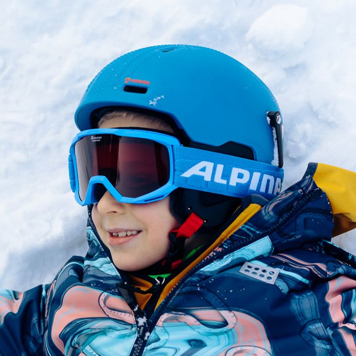 Маска лижна  дитяча Alpina Piney blue matt/orange 7268481 8