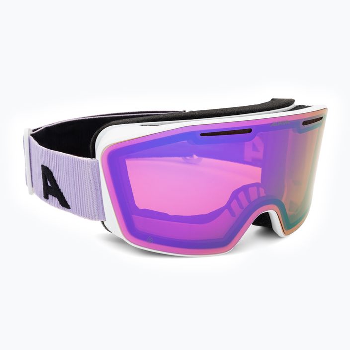 Гірськолижні окуляри Alpina Nendaz Q-Lite S2 білі/бузкові матові/лавандові