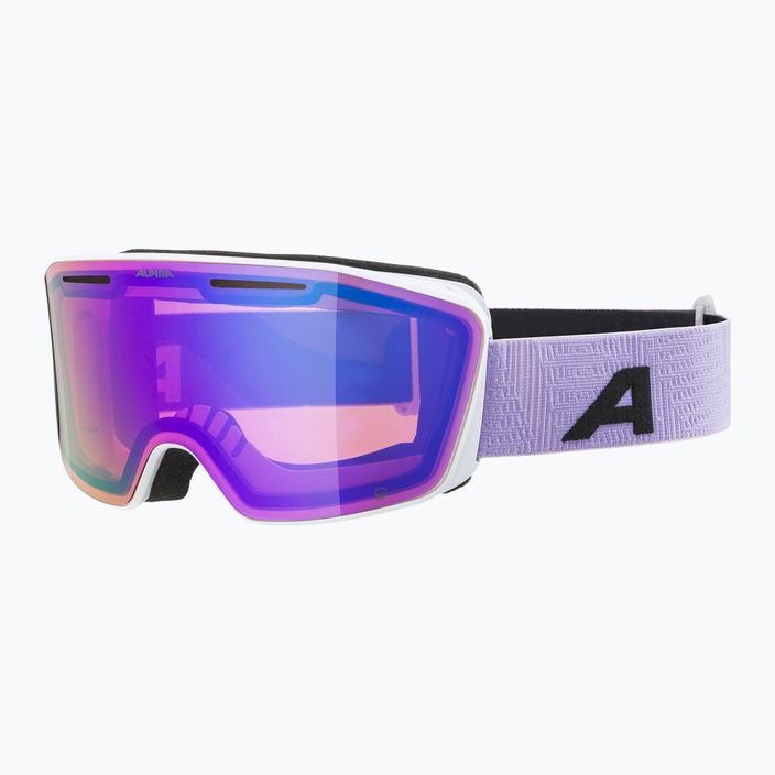 Гірськолижні окуляри Alpina Nendaz Q-Lite S2 білі/бузкові матові/лавандові 5