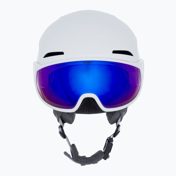 Гірськолижний шолом Alpina Alto Q-Lite білий матовий/синій revo 2