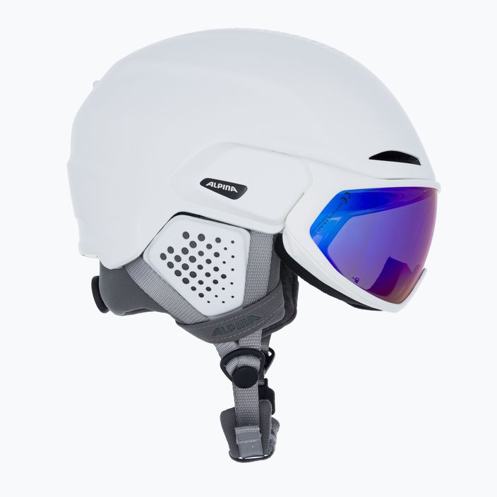 Гірськолижний шолом Alpina Alto Q-Lite білий матовий/синій revo 4