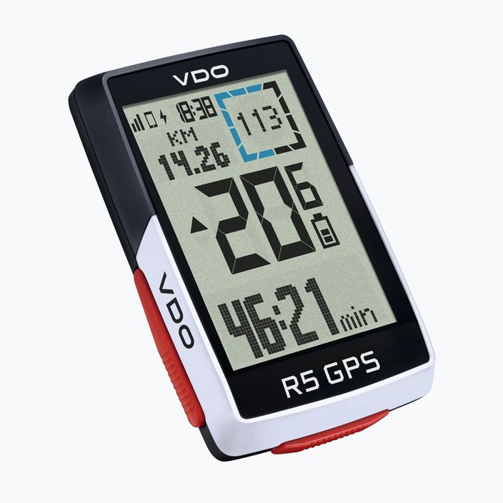 Велокомп'ютер VDO R5 GPS Full Sensor Set чорно-білий 64052 2