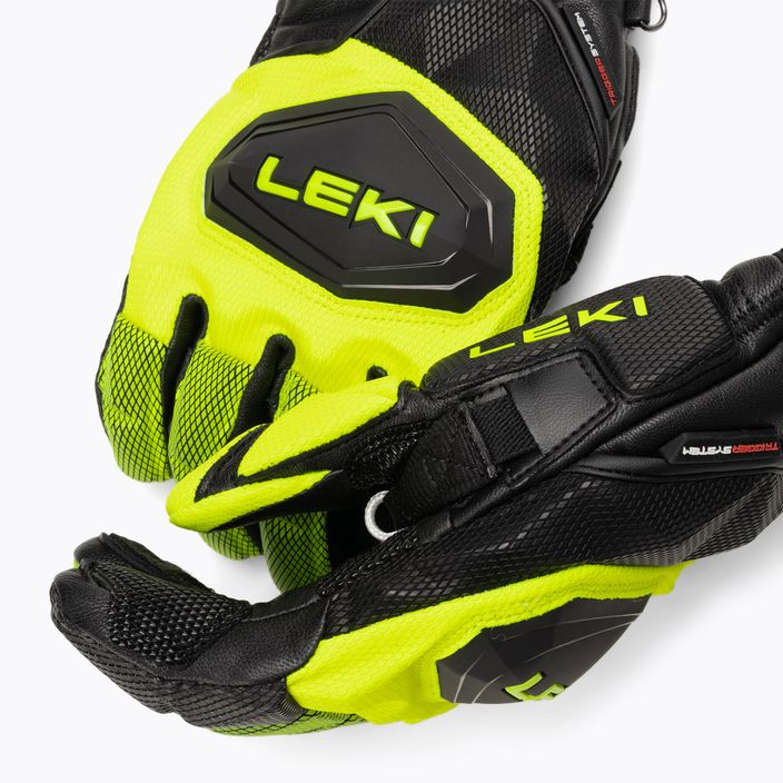 Чоловічі лижні рукавиці LEKI WCR Venom SL 3D чорний лід/лимон 4