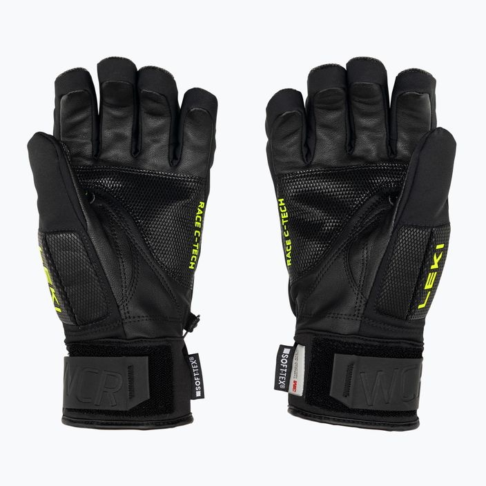 Чоловічі лижні рукавиці LEKI WCR C-Tech 3D чорний лід/лимон 2