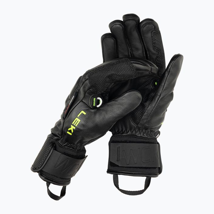 Чоловічі лижні рукавиці LEKI WCR Venom Speed 3D чорний лід/лимон