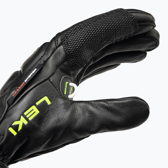 Чоловічі лижні рукавиці LEKI WCR Venom Speed 3D чорний лід/лимон 4