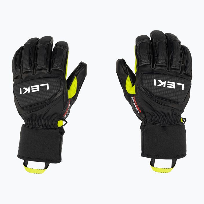 Чоловічі гірськолижні рукавиці LEKI Griffin Pro 3D чорні/неонові 3