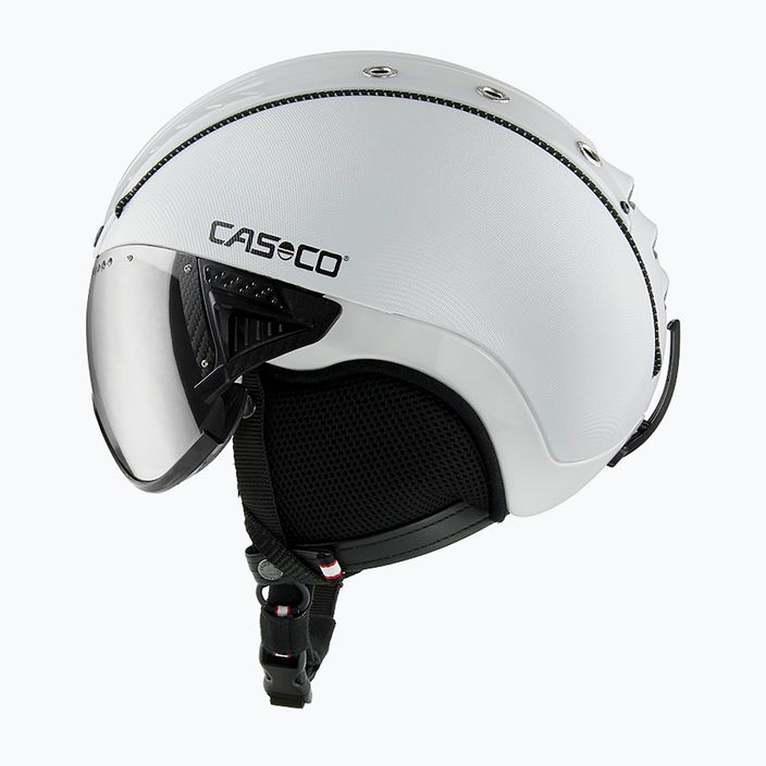 Гірськолижний шолом CASCO SP-2 Photomatic Visor структурований білий глянцевий 6