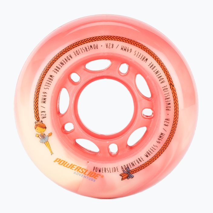 Колеса для роликових ковзанів Powerslide Princess Girls Wheel 64 4-pack рожеві 905315 2