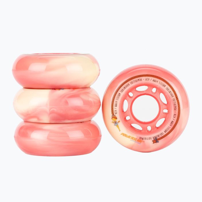 Колеса для роликових ковзанів Powerslide Princess Girls Wheel 64 4-pack рожеві 905315