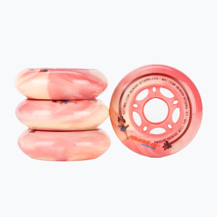 Колеса для роликових ковзанів Powerslide Princess Girls Wheel 76 4-pack рожеві 905317