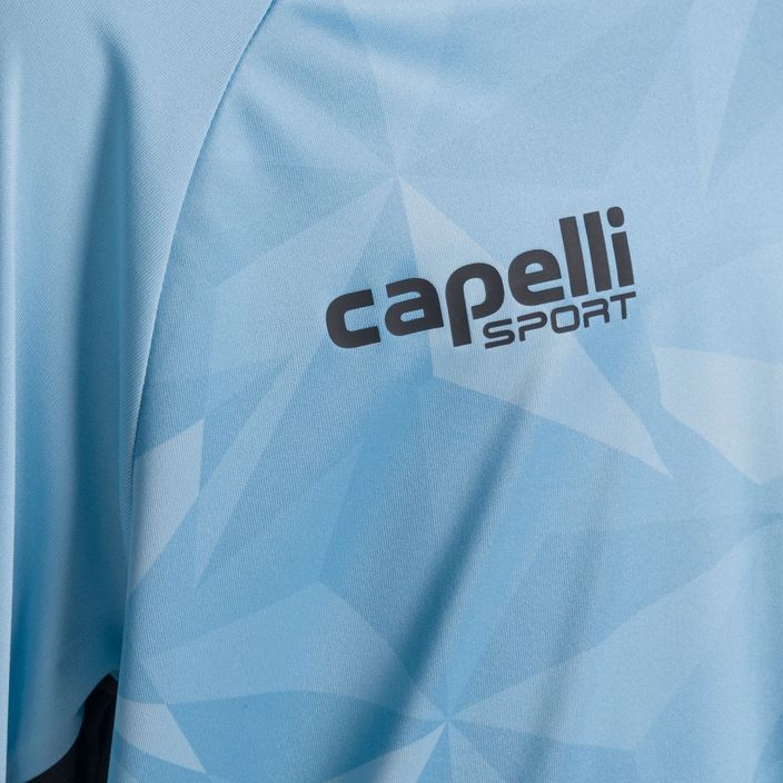 Дитяча футбольна футболка Capelli Pitch Star Goalkeeper світло-блакитна/чорна 3