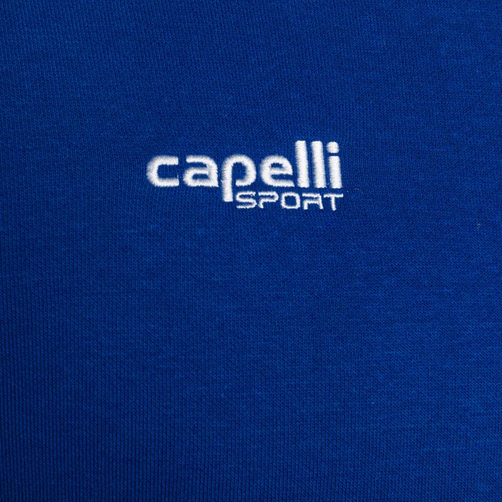 Чоловічий футбольний світшот Capelli Basics Adult на блискавці з капюшоном королівський синій 3