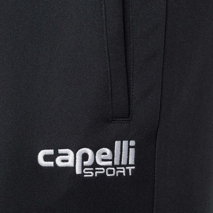 Чоловічі тренувальні футбольні штани Capelli Basic I для дорослих чорно-білі 3