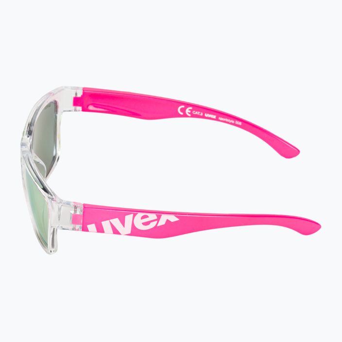 Окуляри сонячні дитячі UVEX Sportstyle 508 clear pink/mirror red 53/3/895/9316 4