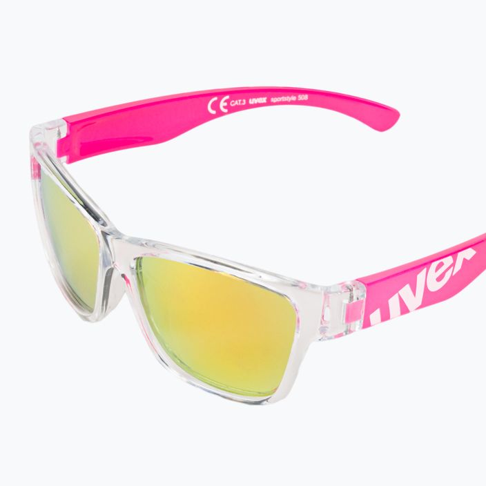 Окуляри сонячні дитячі UVEX Sportstyle 508 clear pink/mirror red 53/3/895/9316 5
