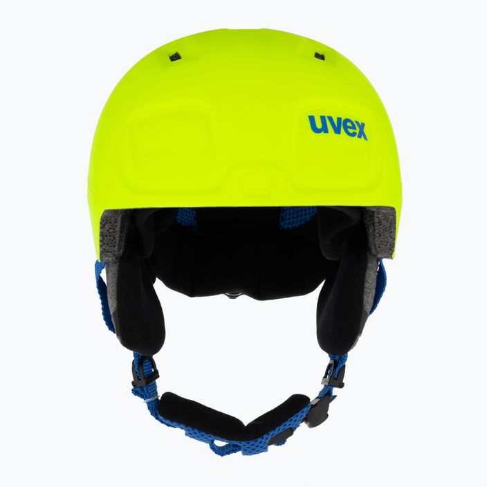 Дитячий гірськолижний шолом UVEX Manic Pro неоновий жовтий 2