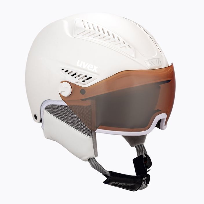 Шолом лижний жіночий  UVEX Hlmt 600 visor білий 56/6/236/50